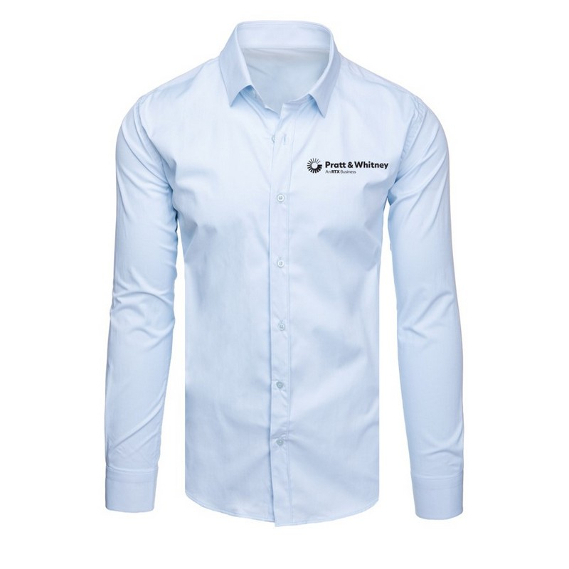 Koszula biznesowa męska niebieska PW